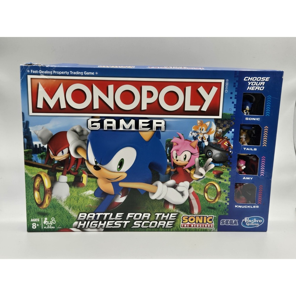 MONOPOLY Gamer Sonic The Hedgehog Battle Highest‎ Score Board Game Complete